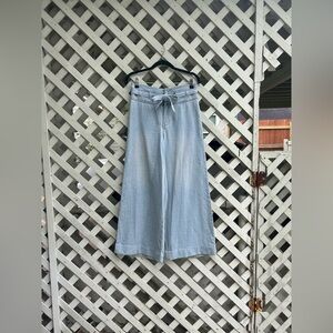 Free People Light Blue Wide-Leg Jeans